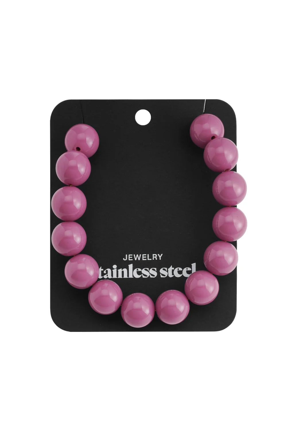 bead necklace mauve