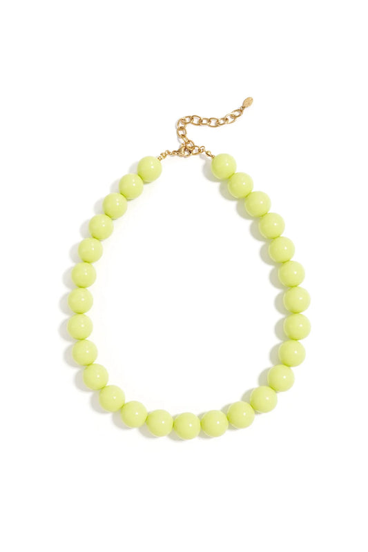 bead necklace yellow