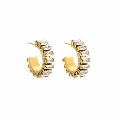 Big Diamond Hoops Gold