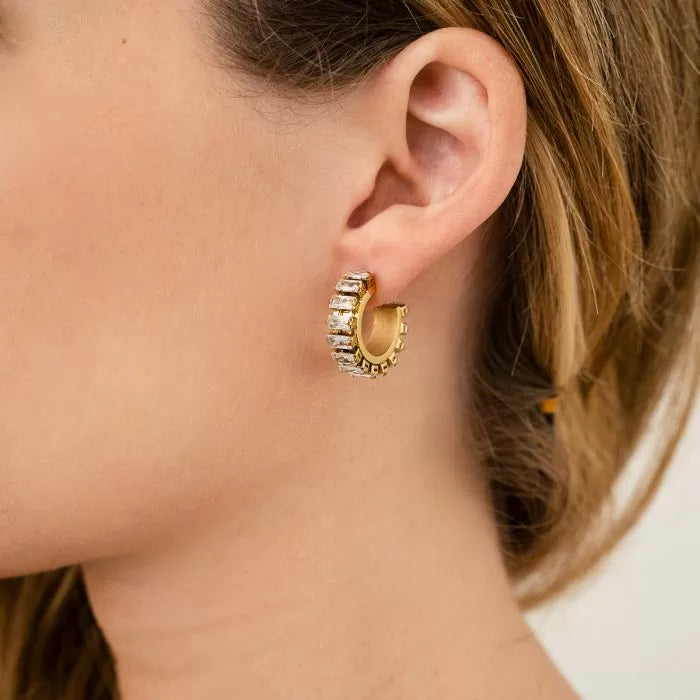 Big Diamond Hoops Gold