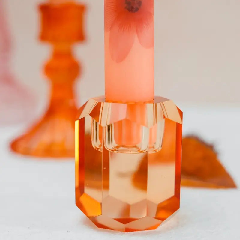 CRYSTAL KANDELAAR ORANGE