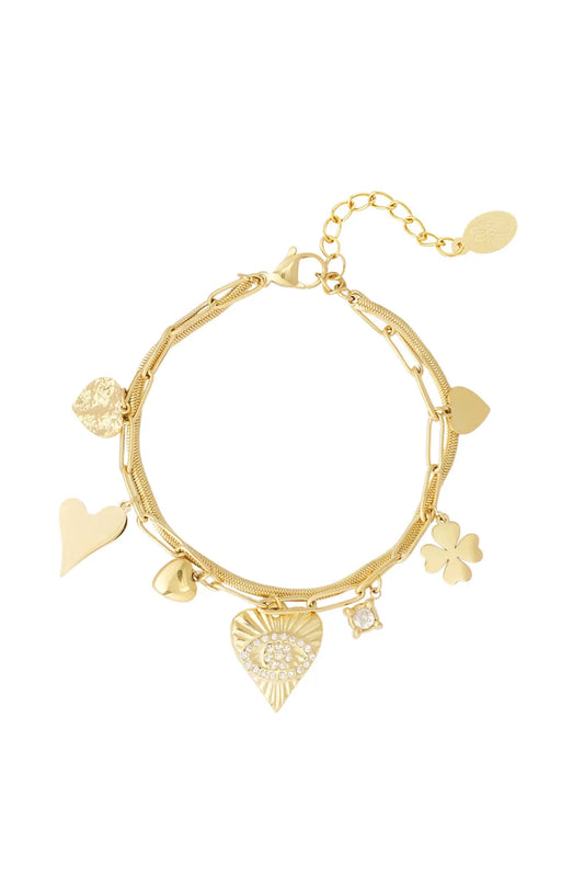 charm bracelet gold