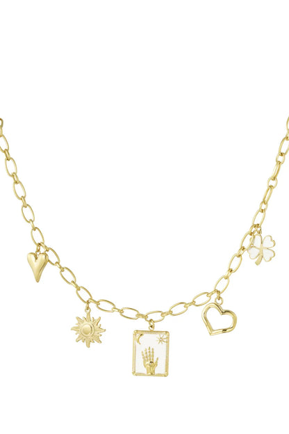 charm necklace gold