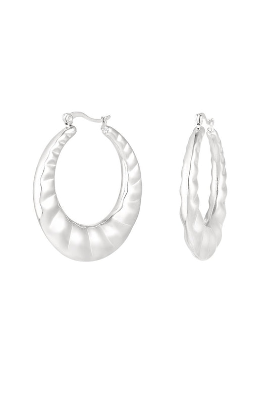City Twist Earrings Silver