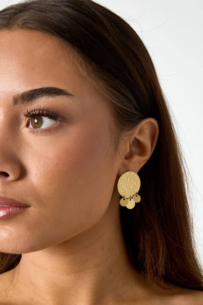 coin earstuds gold