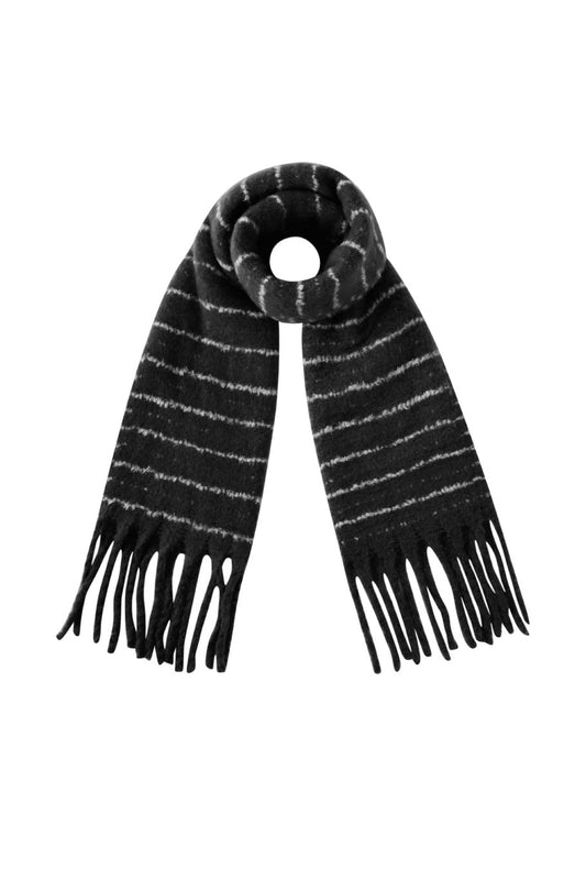 Stripe Scarf Black