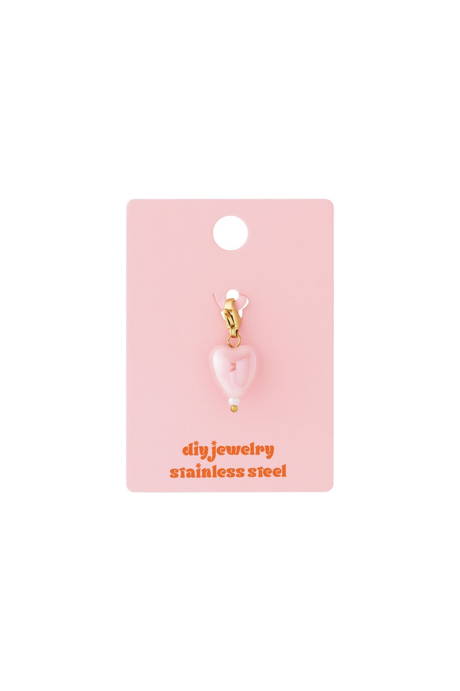 Pastel Heart Charm Pink