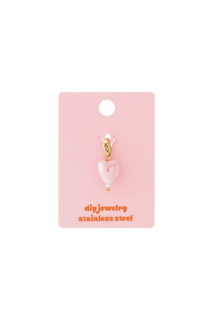Pastel Heart Charm Pink