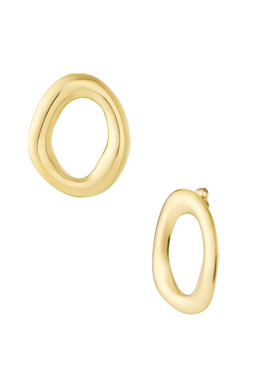 oval earstuds gold