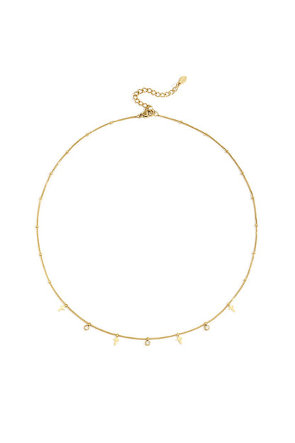 STRASSY CROSS NECKLACE GOLD