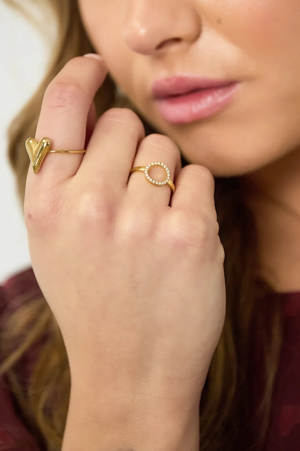 diamond circle ring gold