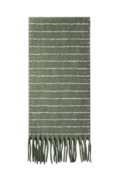 Stripe Scarf Army Green