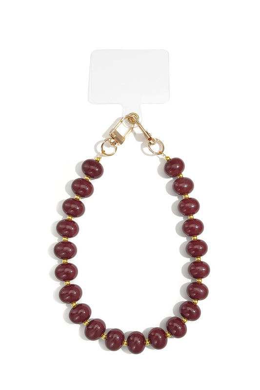 BUBBLY PHONE CORD BURGUNDY