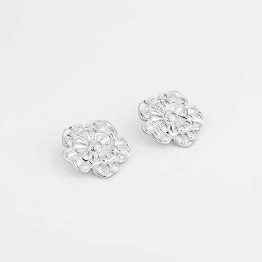 Floral Earstuds Silver