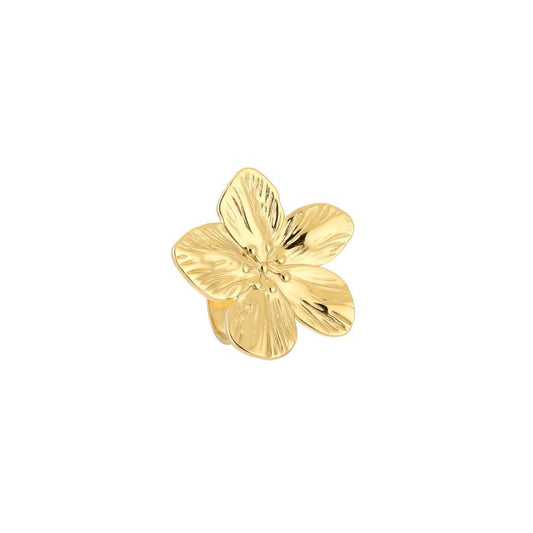 big flower ring gold