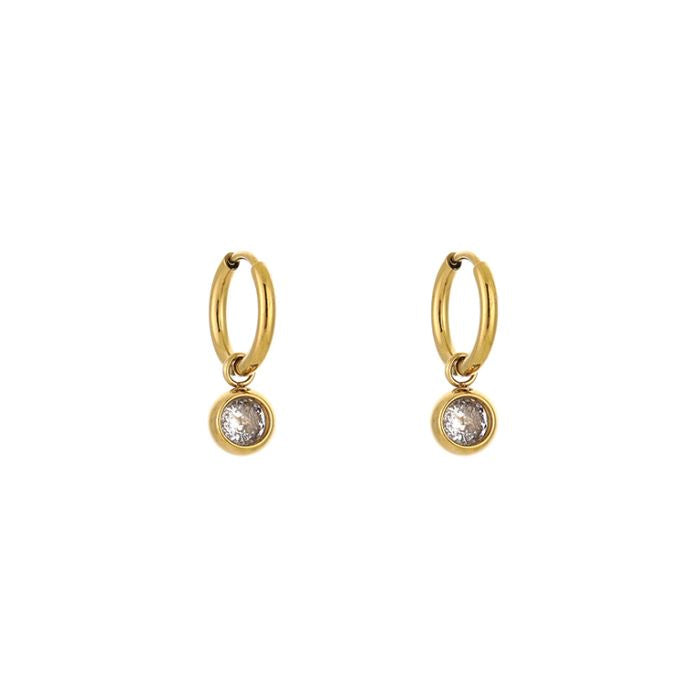 stone hoops gold