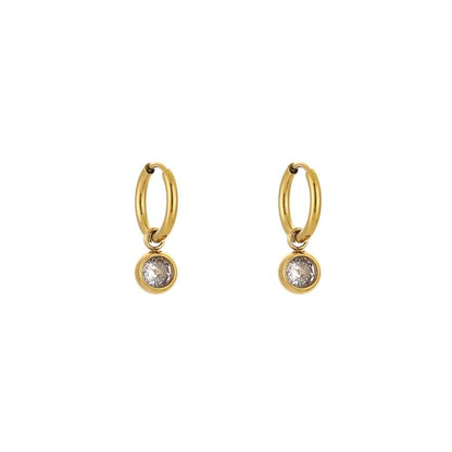 stone hoops gold