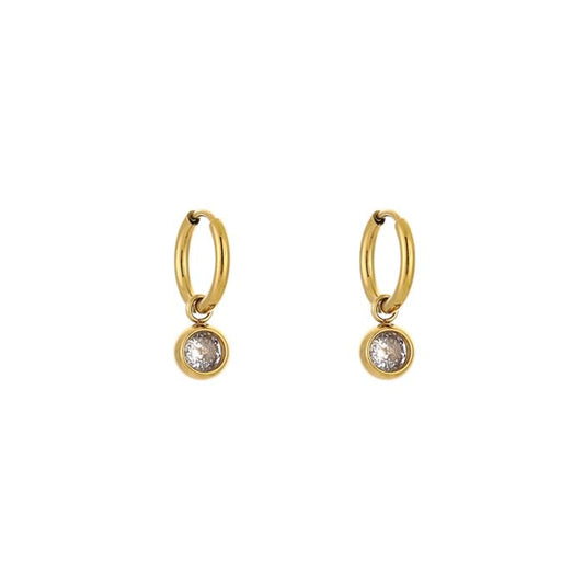 stone hoops gold