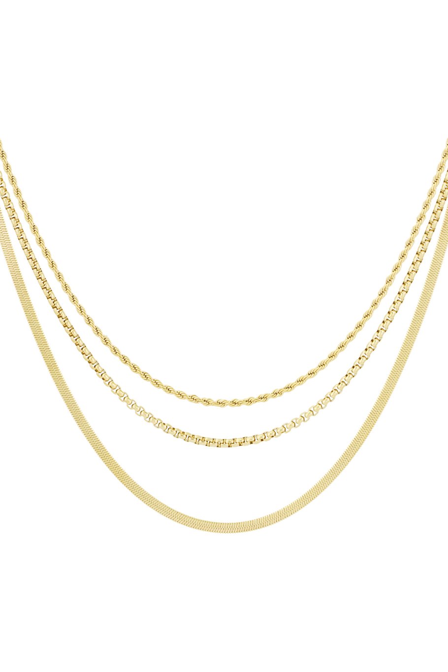 Layered Necklace Gold