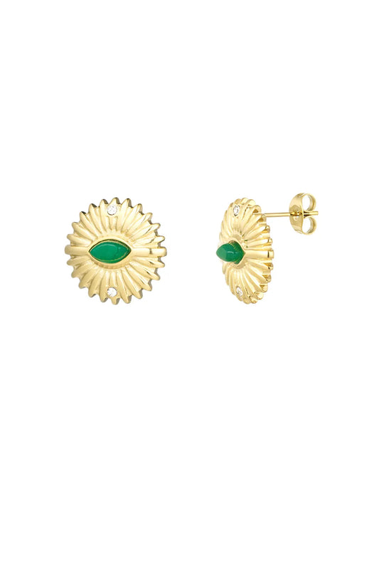 leaf earstuds green