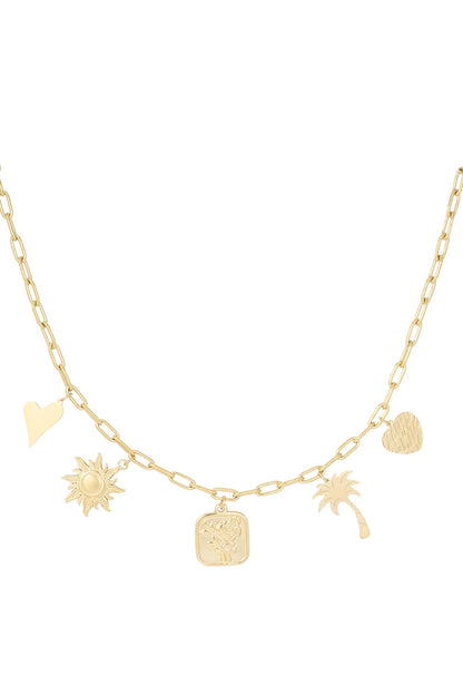 palm necklace gold