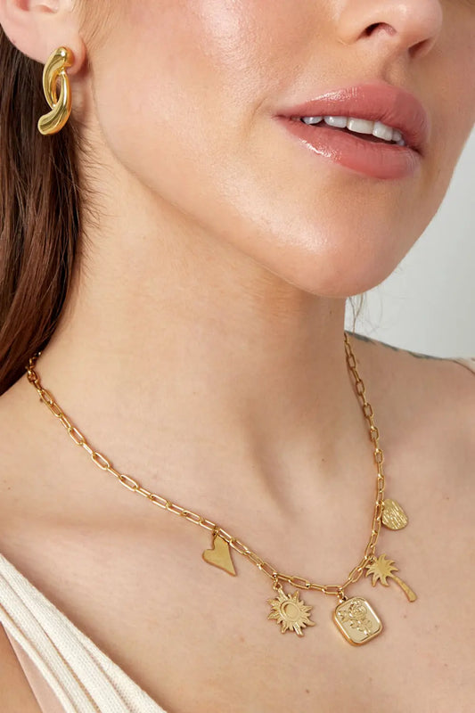 palm necklace gold