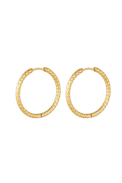 Pattern Hoops Gold