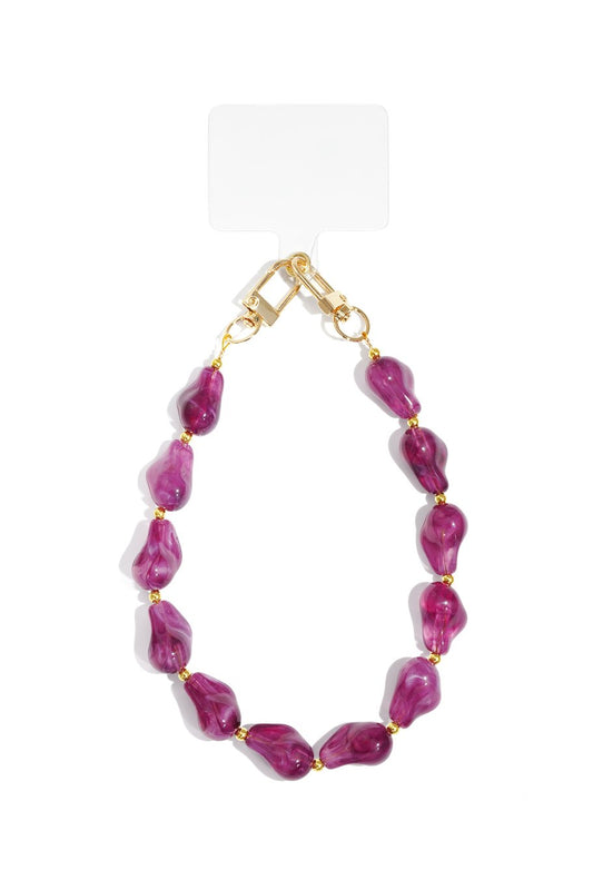 Phone Cord Acrylic Beads Purple