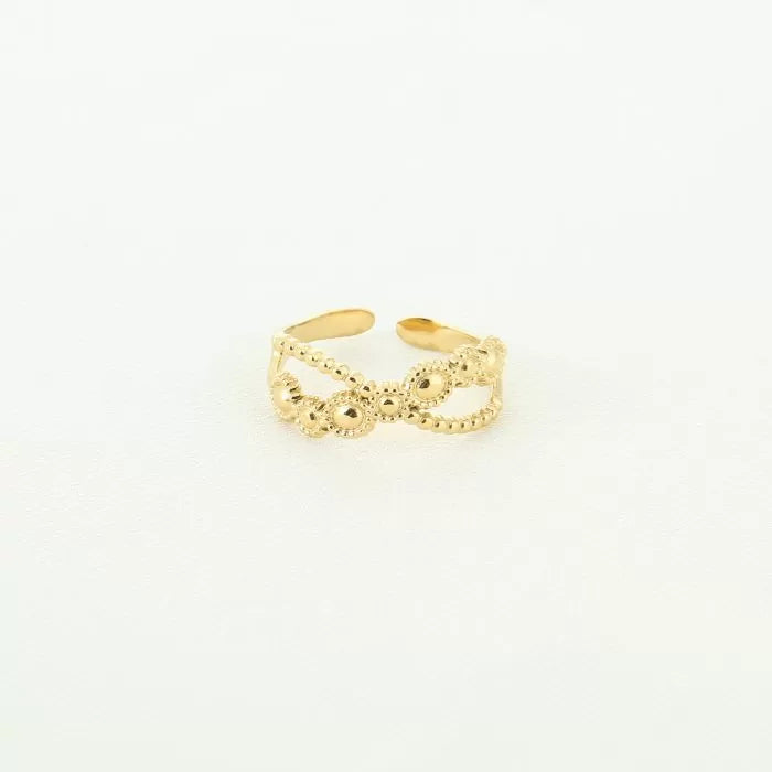 Printed Twist Ring Gold