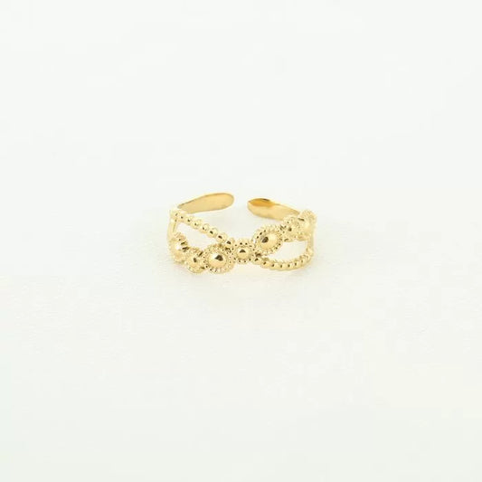 Printed Twist Ring Gold