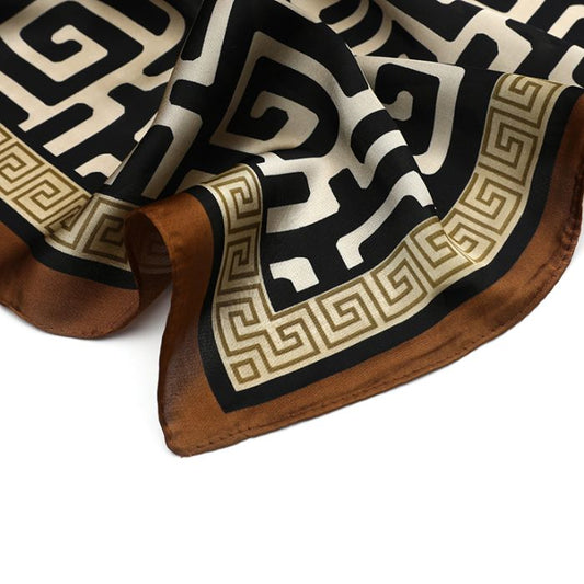 mini scarf brown mix