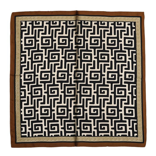 mini scarf brown mix