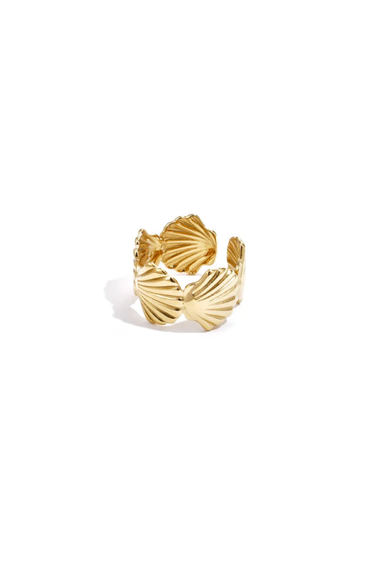 shell ring gold